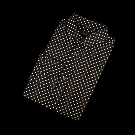 83256 PR 프리미엄 도트 슬림 셔츠 (Black)  
