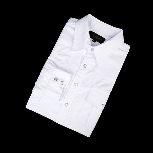 91756 투포켓 스냅버튼 셔츠 (White/90,95,100,105)