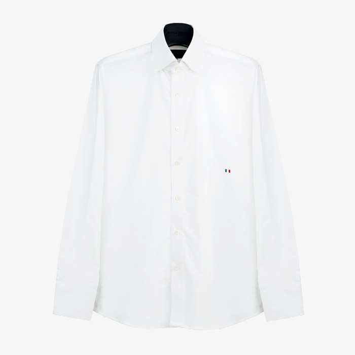 97693 프리미엄 일 트리콜로레 자수 셔츠 (White)