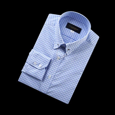 92169 No.05-B 깅엄체크 칼라바 전용 셔츠 (Blue)