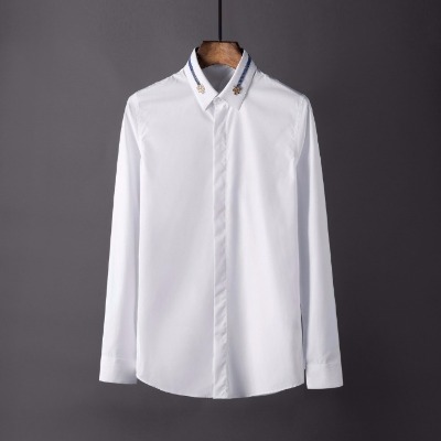106860 스플렌디드라인 레이즈카라 히든버튼 셔츠 (White,Navy/44(100))
